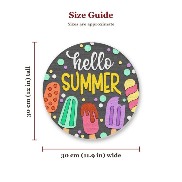 Hello Summer Popsicles Sign Size Guide Hello Summer Popsicles Sign Size Guide