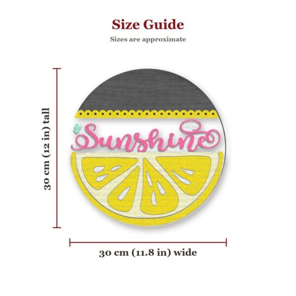 Hello Sunshine Lemon Door Sign Size Guide Hello Sunshine Lemon Door Sign Size Guide