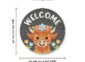 Sping Welcome Highland Cow and Flowers Sign Size Guide